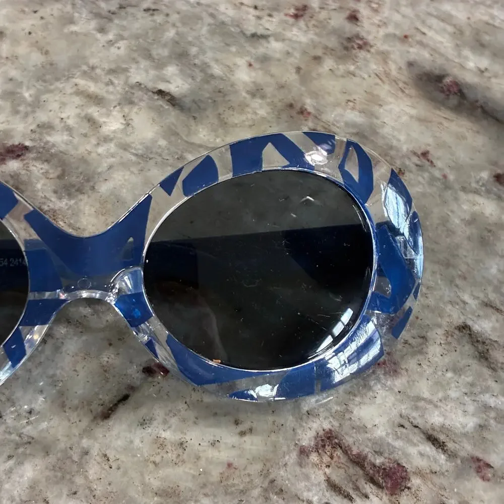 Gymboree Blue Pattern Round Sunglasses (Girls)
